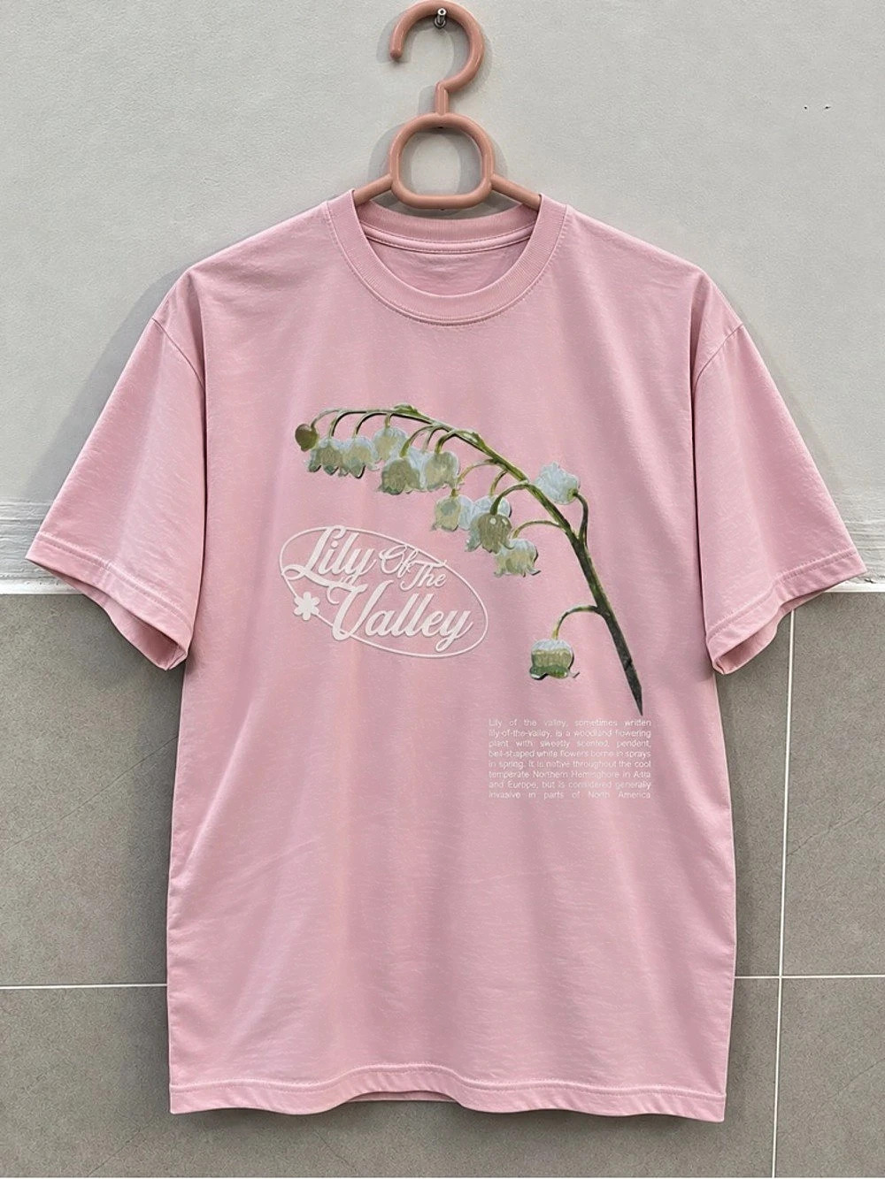 Lily of the Valley Graphic Tee in Light Pink